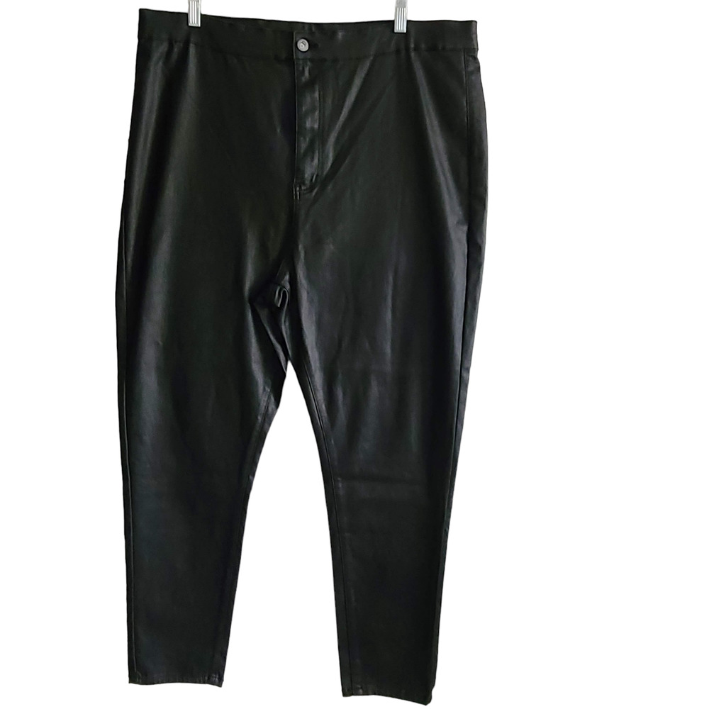 NASTY GAL‎ Black High Rise Ankle Crop Coated Skinny Jean NWT Women's 16